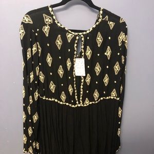 NWT Free people black tunic dress medium